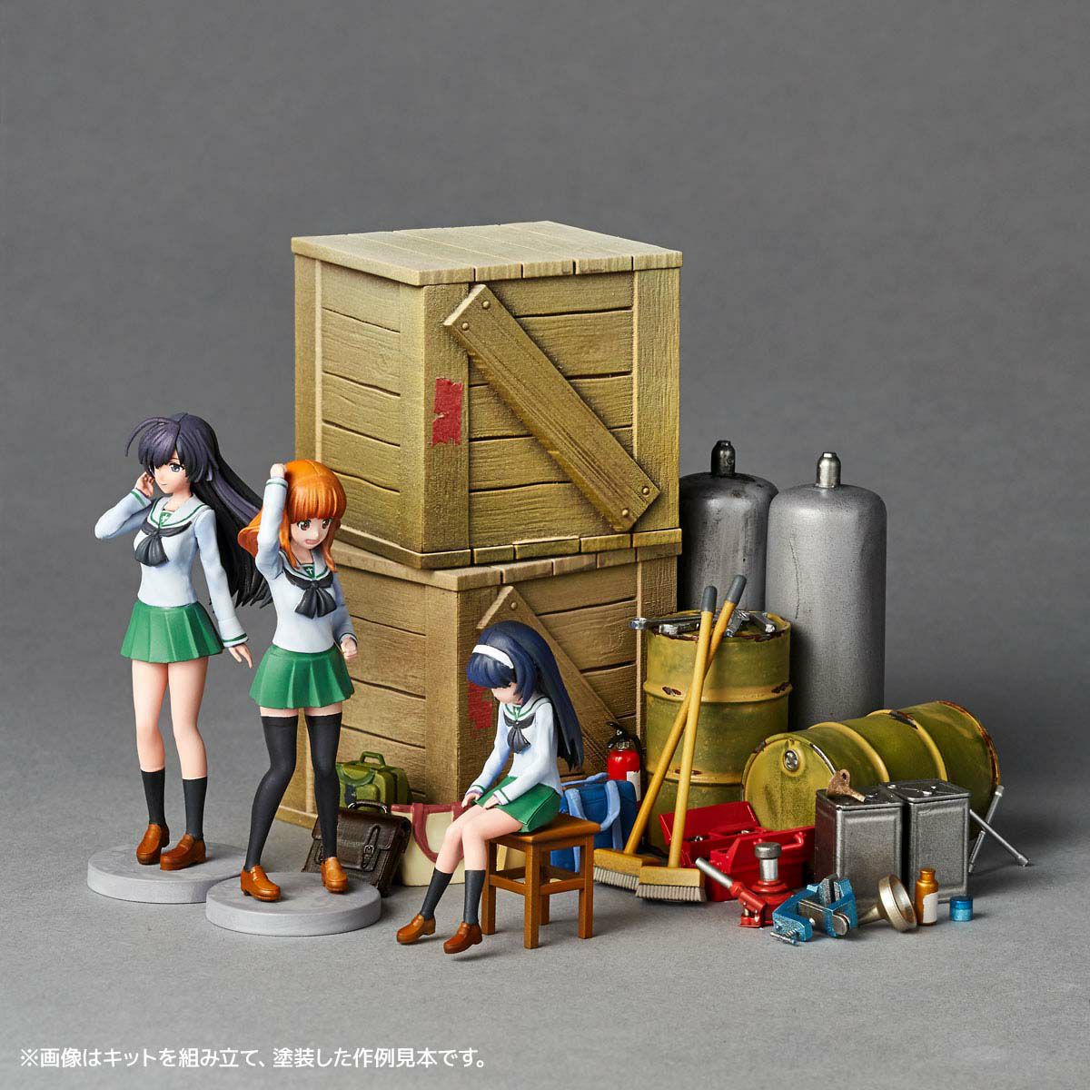 レア】 ガールズ&パンツァー 折りたたみコンテナ2種 （ガルパンセール 